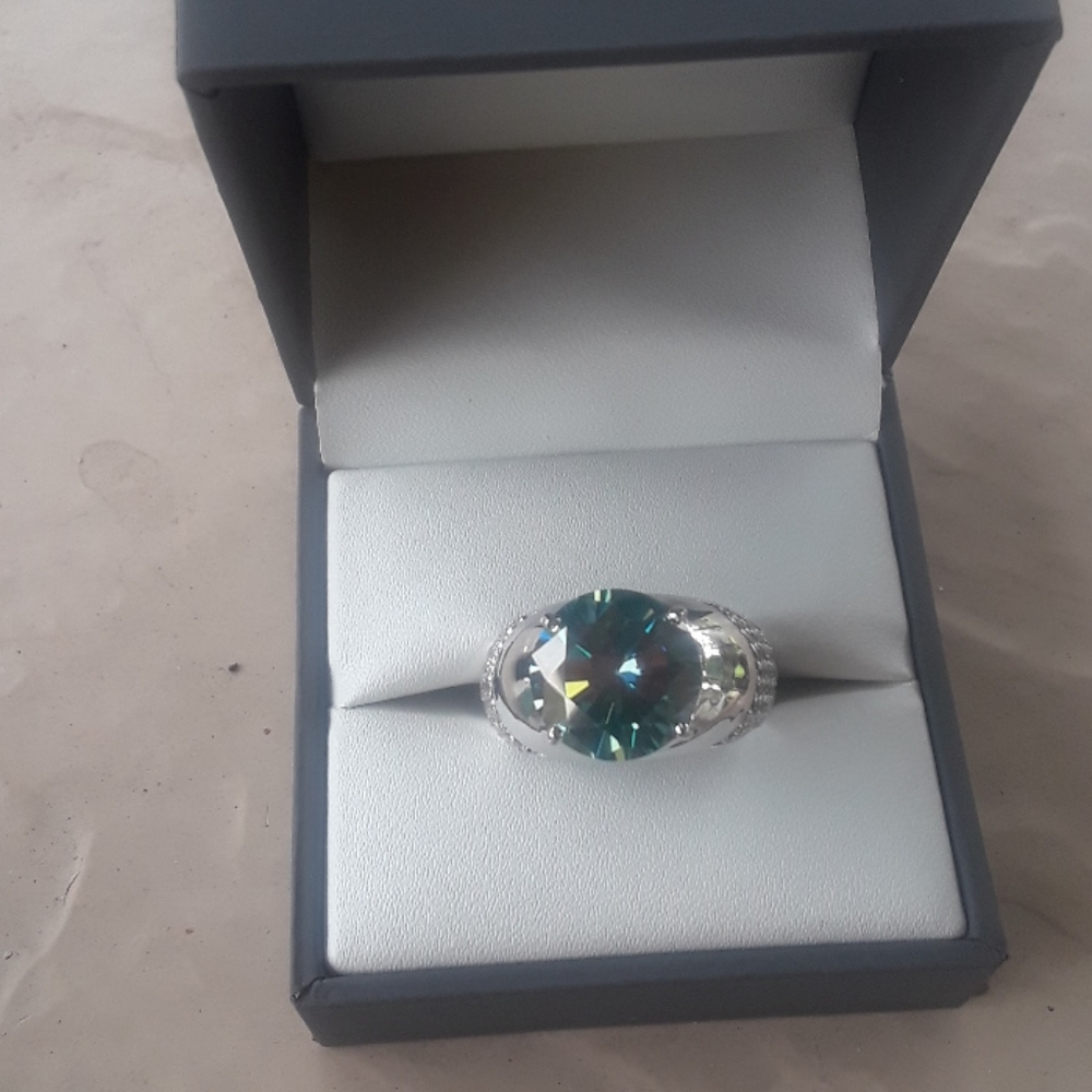 Real blue diamond 8 carat for men size 11
